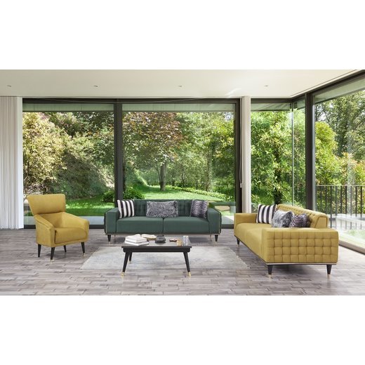 Bugatti Sofa Set Sessel Schwarz/Silber 1132 - Dunkelblau