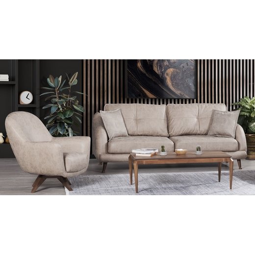 Duru Sofa Set 3`er + 2`er + Sessel 1130 - Bordo Anthrazit