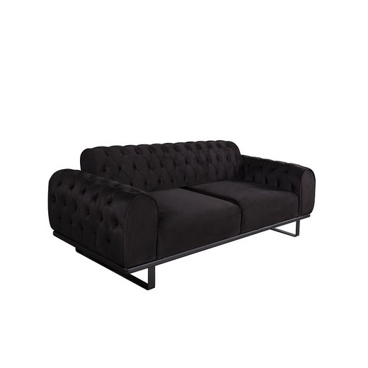 Torya Sofa Set 3`er + 2`er + Sessel 1109 - Blau Chesterfield (mit Knpfen)