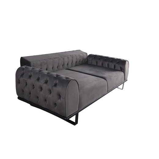 Torya Sofa Set 2`er + Sessel 1105 - Dunkelbraun gestreift
