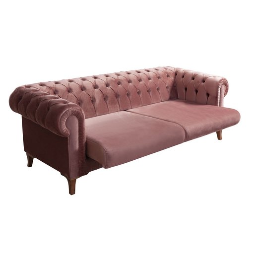 Rustik Sofa Set 3`er + Sessel 1100 - Beige Eiche  geknpft