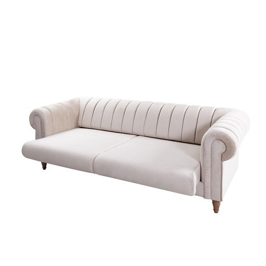 Rustik Sofa Set 3`er + 3`er + 2X Sessel 1131 - Dunkelgrau Anthrazit gestreift