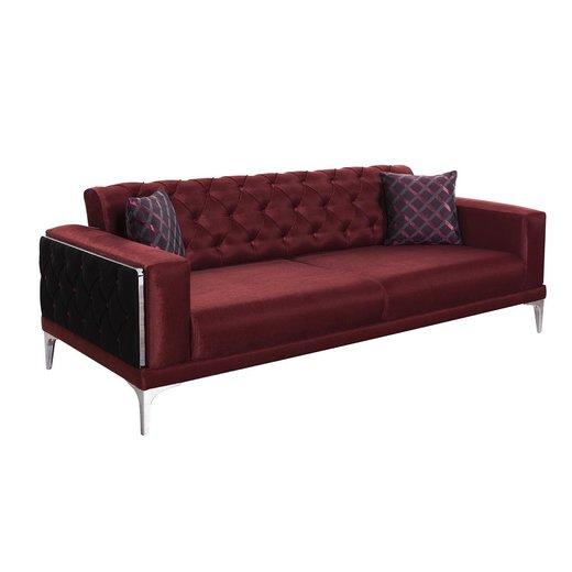 Londra Sofa Set 3`er + 3`er + 2X Sessel 1126 - Grn Silber