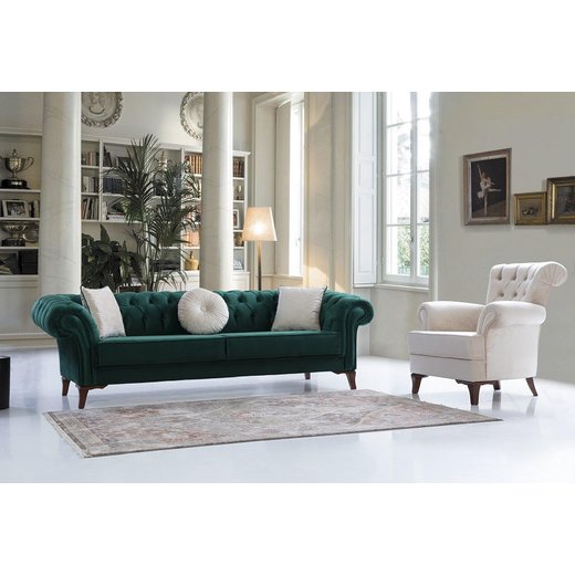 Nora Sofa Set 3 Sitzer 1133 - Cappuccino Anthrazit