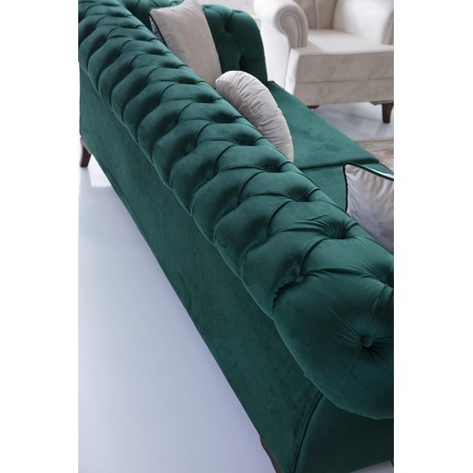 Nora Sofa Set 3`er + 2`er + Sessel 1108 - Grau Wei