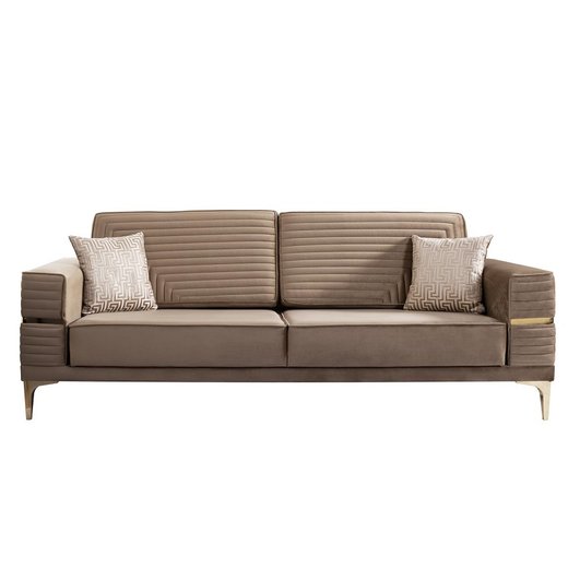 Kiev Sofa Set 2`er + Sessel 1110 - Altrosa Gold