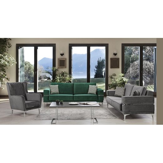 Kiev Sofa Set 2 Sitzer 1105 - Dunkelbraun Gold
