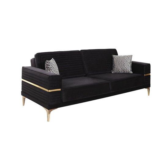 Kiev Sofa Set 2 Sitzer 1105 - Dunkelbraun Gold