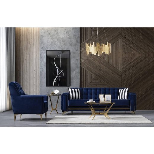Porto Sofa Set 3`er + 2`er + Sessel 1121 - S.Beige Silber