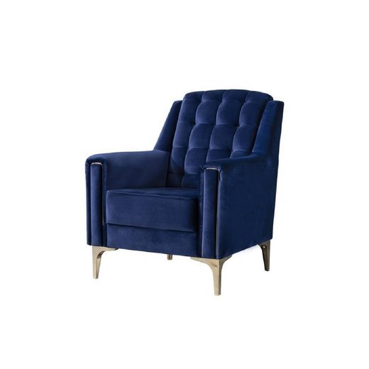 Porto Sofa Set 3`er + Sessel 1109 - Blau Gold