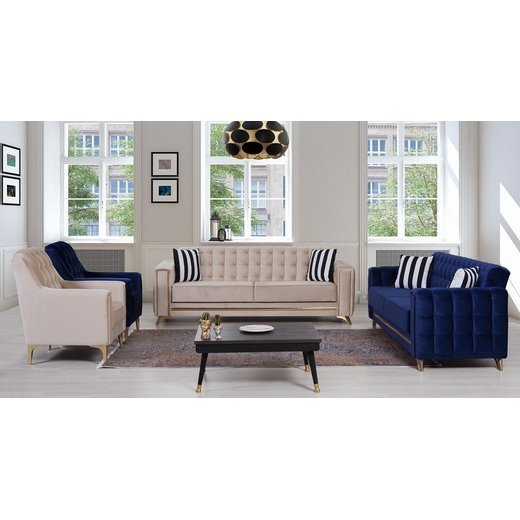 Porto Sofa Set Sessel 1121 - S.Beige Gold
