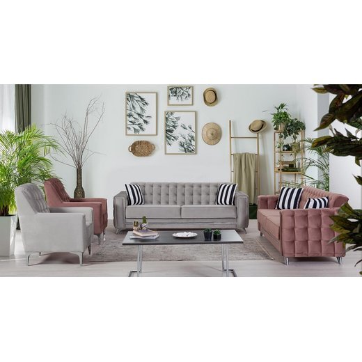 Porto Sofa Set Sessel 1121 - S.Beige Gold