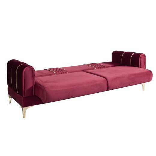 Viyana Sofa Set 2`er + Sessel 1100 - Beige Gold ohne Muster/Emblem