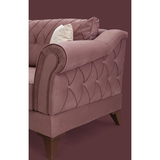 skp Sofa Set 3`er + 2`er + Sessel 1109 - Blau Wei