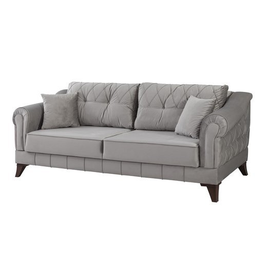 Üsküp Sofa Set 3`er + Sessel 1105 - Dunkelbraun Weiß