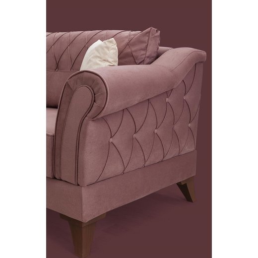 Üsküp Sofa Set 2`er + Sessel 1100 - Beige Weiß