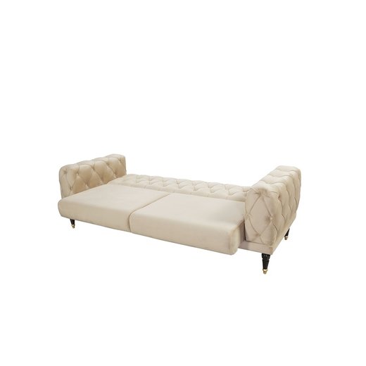 Roma Sofa Set 2 Sitzer 1103 - Senfgelb Schwarz/Silber