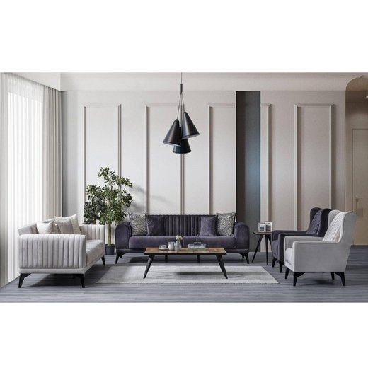Ventola Sofa Set 3`er + 3`er + Sessel 1130 - Bordo