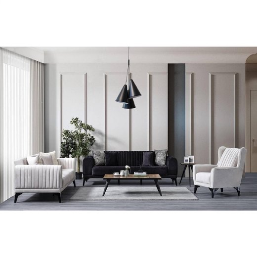 Ventola Sofa Set 3`er + 3`er + Sessel 1130 - Bordo