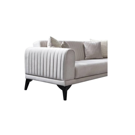 Ventola Sofa Set 3`er + 3`er + 2X Sessel 1134 - Hellbraun
