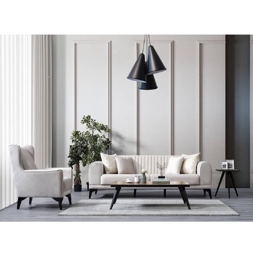 Ventola Sofa Set 3`er + 3`er + 2X Sessel 1134 - Hellbraun