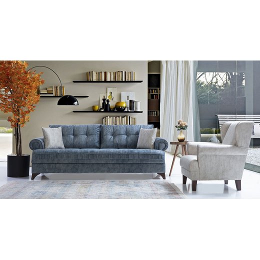 Melis Sofa Set 3 Sitzer 1134 - Hellbraun Braun