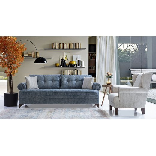 Melis Sofa Set 2 Sitzer 1133 - Cappuccino Wei