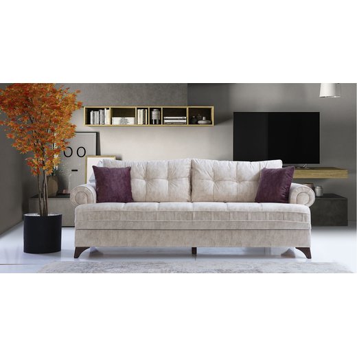 Melis Sofa Set 2 Sitzer 1133 - Cappuccino Braun