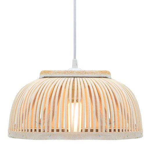 Pendelleuchte Bambus 40W 34x14,5 cm Halbrund E27
