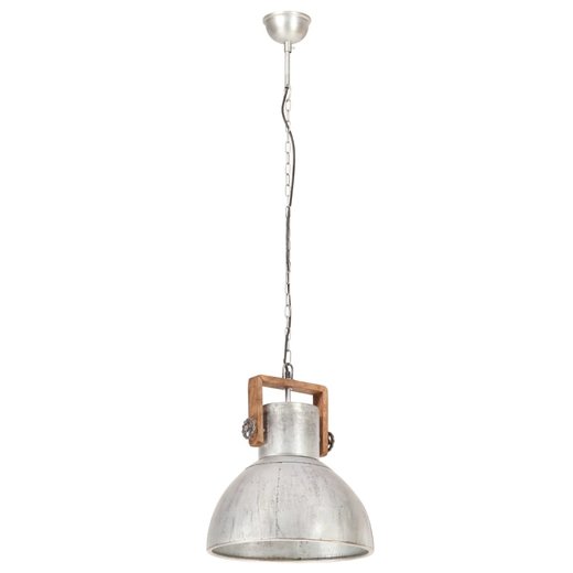Hngelampe Industriestil 25 W Silbern Rund 40 cm E27