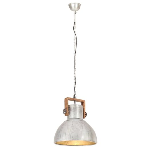 Hngelampe Industriestil 25 W Silbern Rund 40 cm E27