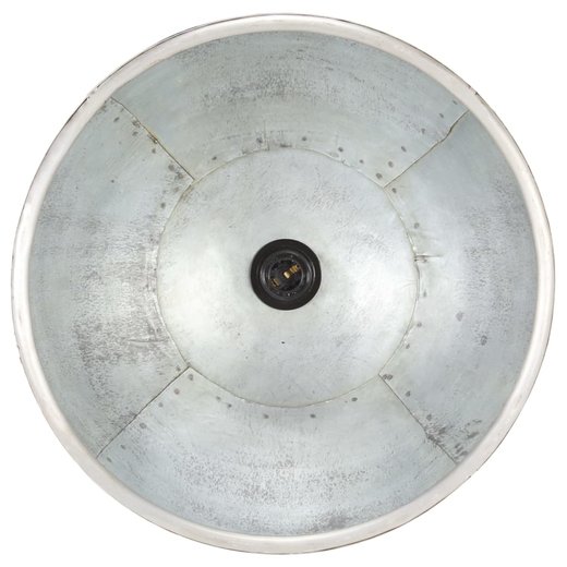 Hngelampe Industriestil 25 W Silbern Rund 40 cm E27