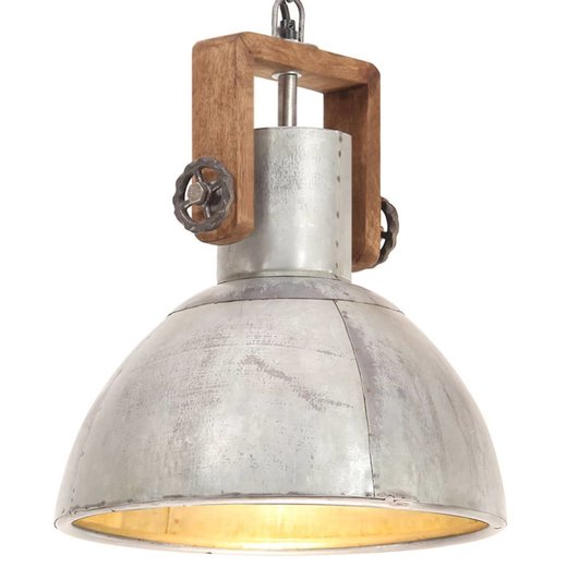 Hngelampe Industriestil 25 W Silbern Rund 30 cm E27