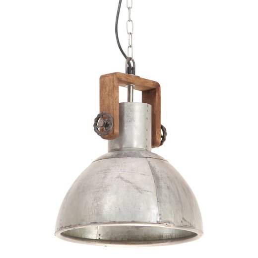 Hngelampe Industriestil 25 W Silbern Rund 30 cm E27