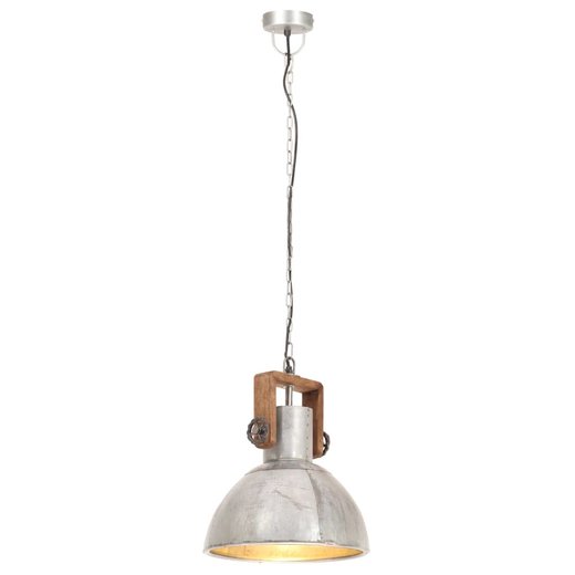 Hngelampe Industriestil 25 W Silbern Rund 30 cm E27