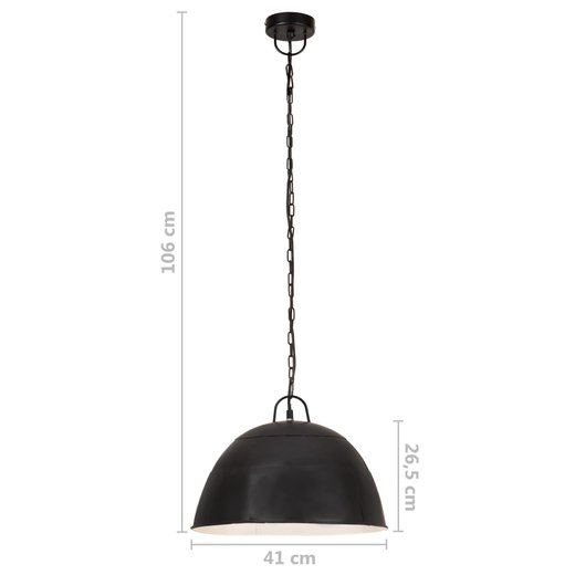 Hngelampe Vintage Industriestil 25 W Schwarz Rund 41 cm E27