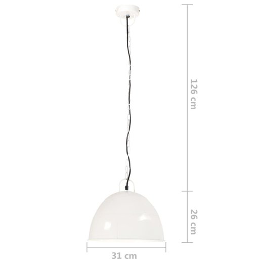 Hngelampe Vintage Industriestil 25 W Wei Rund 31 cm E27