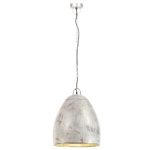 Hngelampe Industriestil 25 W Silbern Rund 42 cm E27