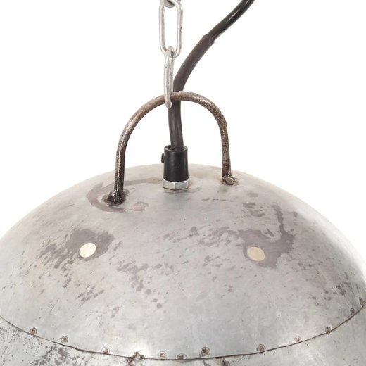 Hngelampe Industriestil 25 W Silbern Rund 42 cm E27