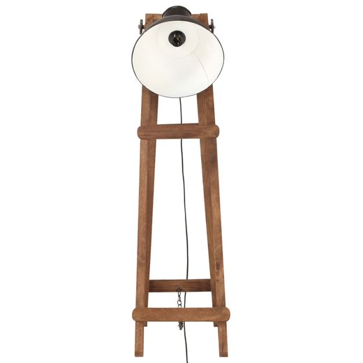 Stehlampe Schwarz Mango Massivholz E27