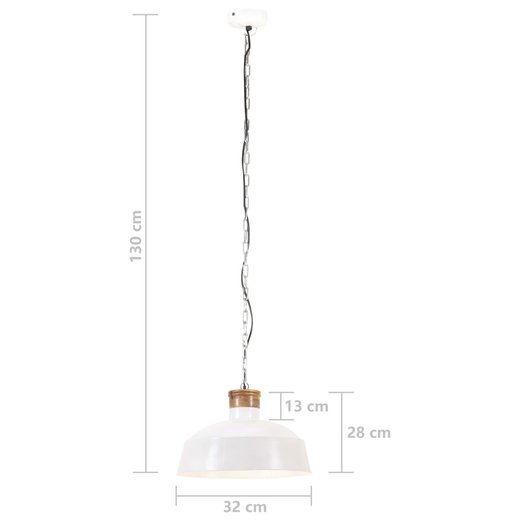 Hngelampe Industriestil 32 cm Wei E27