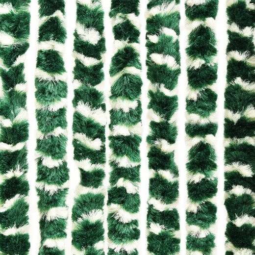 Insektenschutz-Vorhang Grn und Wei 56x185 cm Chenille