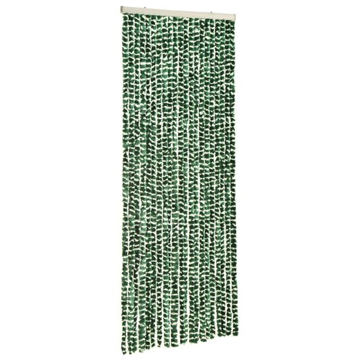 Insektenschutz-Vorhang Grn und Wei 56x185 cm Chenille