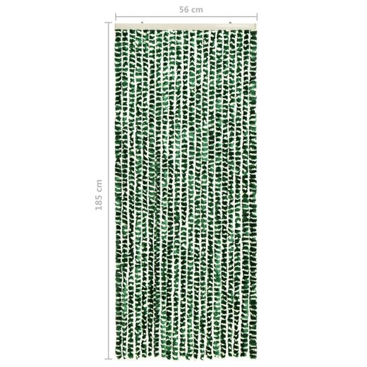 Insektenschutz-Vorhang Grn und Wei 56x185 cm Chenille