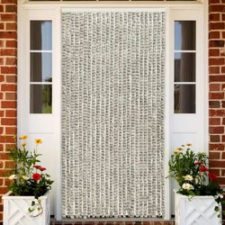 Insektenschutz-Vorhang Hell- und Dunkelgrau 100x220 cm...