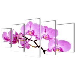 Bilder Dekoration Set Orchidee 100 x 50 cm
