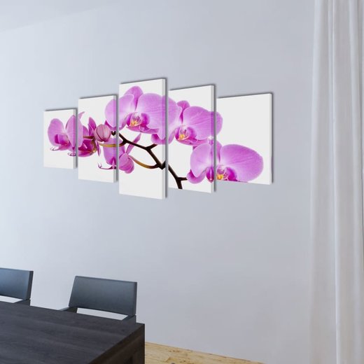Bilder Dekoration Set Orchidee 200 x 100 cm