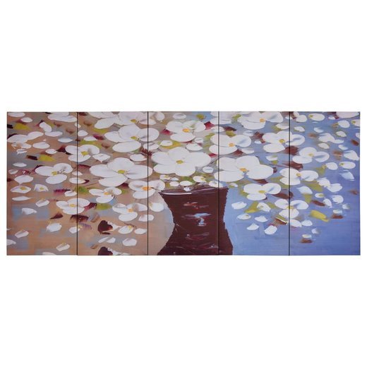 Leinwandbild-Set Blumen in Vase Mehrfarbig 15060 cm