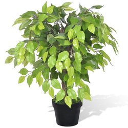 Künstlicher Zwerg-Ficus mit Topf 60 cm