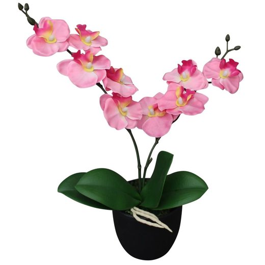 Knstliche Orchidee mit Topf 30 cm Rosa